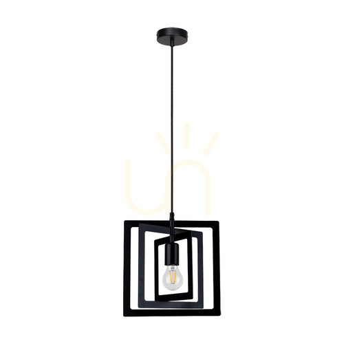 Verifica Lampa suspendată Justyna 1xE27 60 W, negru, Ø 28 cm