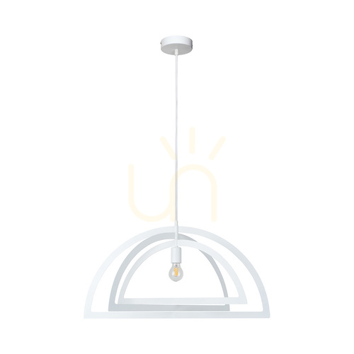 Verifica Lampa suspendată Justyna, 1xE27, 60 W, albă, Ø48 cm