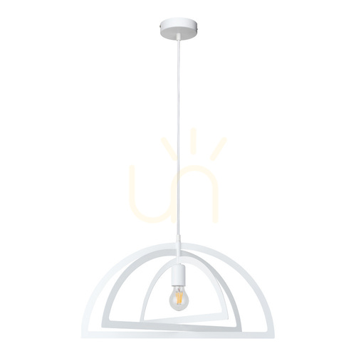 Verifica Lampa suspendată Justyna, 1xE27, 60 W, albă, Ø 57 cm