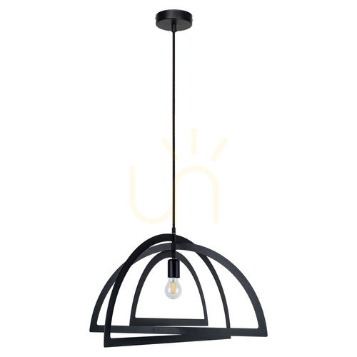 Verifica Lampa suspendată Justyna 1xE27 60 W, negru, Ø 74,5 cm