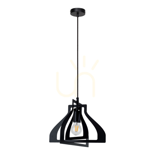 Verifica Lampa suspendată Justyna, 1xE27, 60 W, negru, Ø52 cm