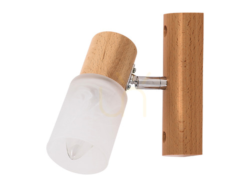 Verifica Aplică de perete Kira din lemn, 1xE14, 40 W, fag/alb, 16 cm