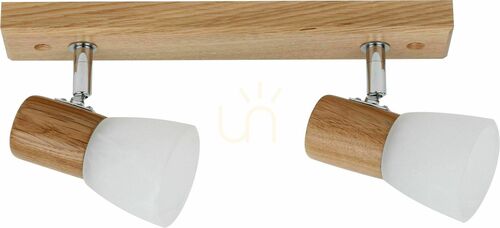 Verifica Bea Bandă de tavan 2xE14 40 W stejar natural 30,5 cm