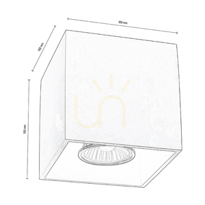 Lampa de tavan Nicold, 1xGU10, Max. 35 W, argintiu, 10 cm small 5