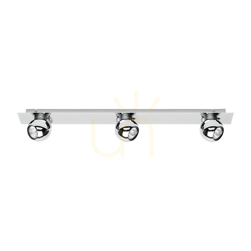 Verifica Bandă LED Sergio 3xGU10, 5 W, crom, 85,5 cm