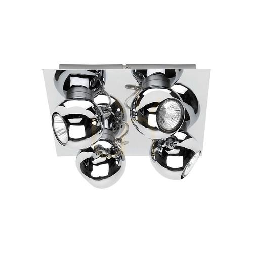 Verifica Lampa de tavan Sergio, inclusă. 4xGU10 LED 4,5 W, crom, 25 cm