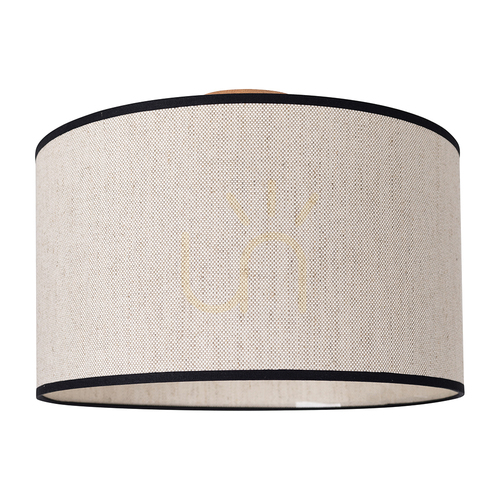 Verifica Lampa de tavan Negrette, 1xE27, Max. 60 W, stejar uleiat/bej-negru, Ø 35 cm