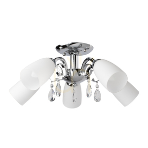 Lampa de tavan Gero, 5xE14, Max. 40 W, crom/alb, Ø 52 cm small 0