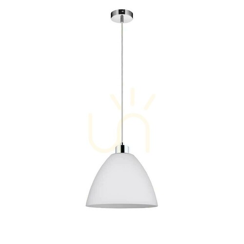 Verifica Lampă suspendată Globe, 1xE27, Max. 60 W, crom/alb, Ø 27 cm
