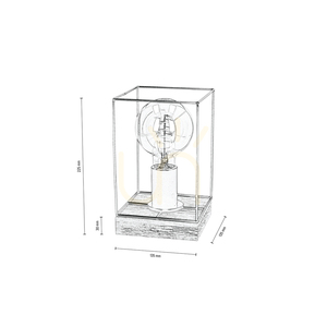 Lampa de masă Gretter, 1xE27, Max. 25 W, stejar uleiat/negru, 13,5 cm small 1