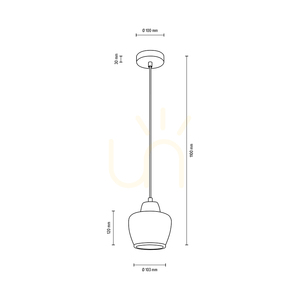 Lampa suspendată Rondas 1xE14 Max. 40 W, stejar uleiat/transparent/alb/crom, Ø 10,3 cm small 3