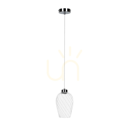Verifica Lampa suspendată Minevra, 1xE14, Max. 40 W, cromat/transparent/transparent, Ø 13 cm