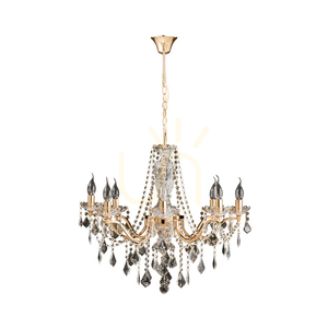 Lampa suspendată Odessa, 8xE14, Max. 40 W, auriu/transparent, Ø 71 cm small 1