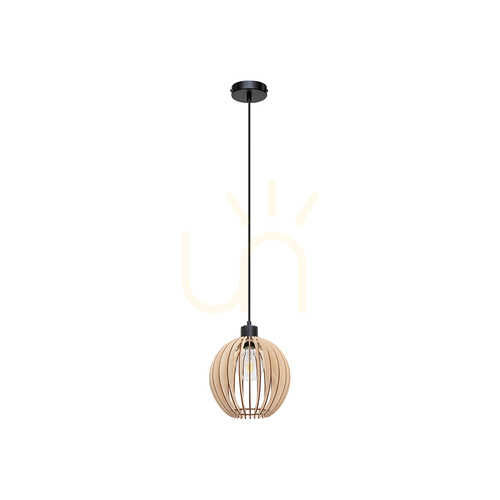 Verifica Lampa suspendată Shiro 1xE27 Max. 15 W Negru/Negru/Mesteacăn Ø 23 cm