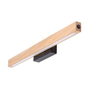 Aplică de perete Valjevo, include 2 LED-uri de 17,5 W, negru/stejar uleiat/comutator lateral, 60 cm small 0