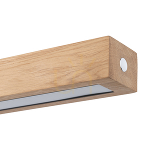 Lampa suspendată Valjevo, include 1 bec LED de 28 W, negru/stejar uleiat/dimmer tactil, 90 cm small 1