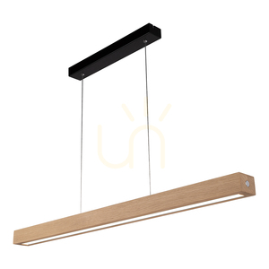 Lampa suspendată Valjevo, include 1 bec LED de 28 W, negru/stejar uleiat/dimmer tactil, 90 cm small 2