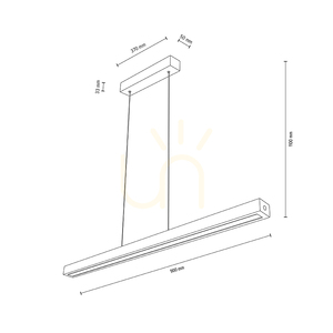 Lampa suspendată Valjevo, include 1 bec LED de 28 W, negru/stejar uleiat/dimmer tactil, 90 cm small 4