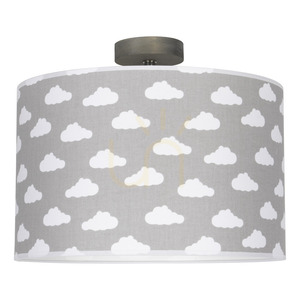 Lampa de tavan Fiete, 1xE27, Max. 60 W, pin vopsit, gri/crom/gri-alb, Ø 38 cm small 0