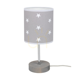 Lampa de masă Fiete, 1xE27, Max. 25 W, pin vopsit în gri/crom/gri-alb, Ø 13 cm small 0