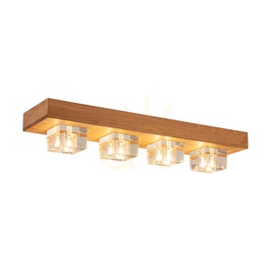 Lampa de tavan Tony, include 4 LED-uri G4 de 2,5 W, stejar uleiat/transparent, 56 cm small 1