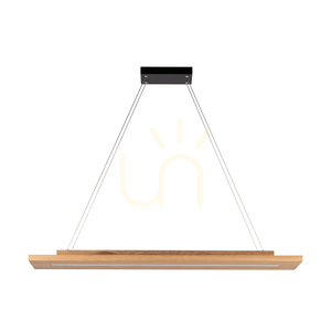 Lampa suspendată Tablero 2xLED, 42 W, negru/stejar uleiat, 120 cm small 3
