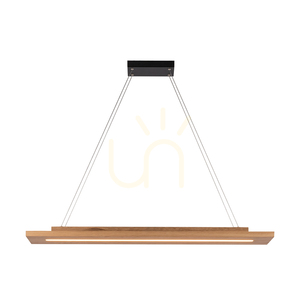 Lampa suspendată Tablero 2xLED, 42 W, negru/stejar uleiat, 120 cm small 4