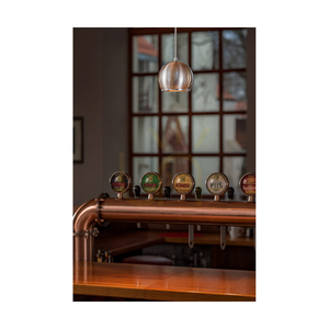 Lampă suspendată Ball Wood, include 1 bec LED GU10 de 5 W, stejar uleiat/satinat, Ø12 cm small 1