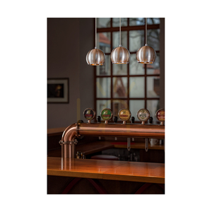 Lampă suspendată Ball Wood, include 3 LED-uri GU10 de 5 W, stejar uleiat/satinat, 52 cm small 1
