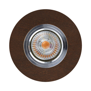 Lampa de tavan rotundă Vitar Wood, include 1 bec LED GU10 de 6 W, nuanță de nuc, Ø 10 cm small 0