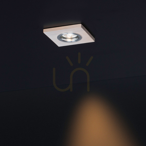 Lampa de tavan pătrată Vitar Wood, include 1 bec LED GU10 de 6 W, mesteacăn, 9,5 cm small 1