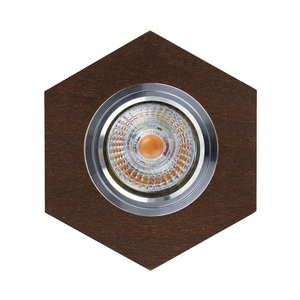 Spot de tavan Vitar Wood, include 1 bec LED GU10 de 6 W, nuc/crom, 11 cm small 0