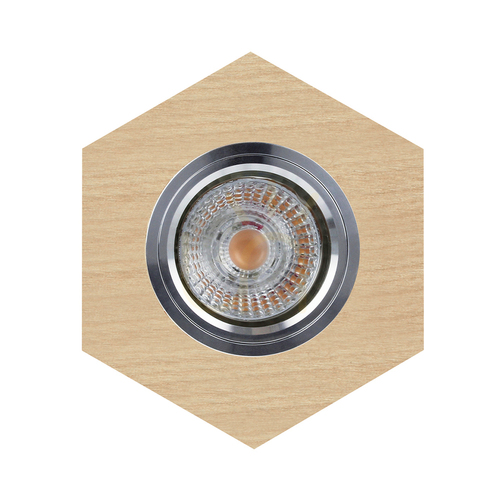 Verifica Lampa de tavan Vitar Wood, include 1 bec LED GU10 de 6 W, mesteacăn/crom, 11 cm