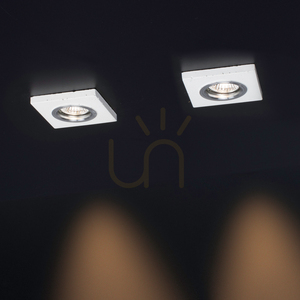 Lampa de tavan Vitar Square, include 1 bec LED GU10 de 6 W, alb/crom, 9,5 cm small 1