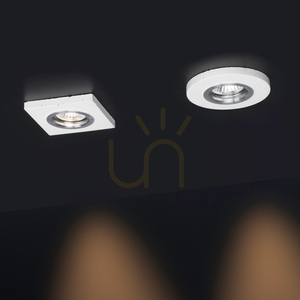 Lampa de tavan Vitar Square, include 1 bec LED GU10 de 6 W, alb/crom, 9,5 cm small 2