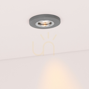 Lampa de tavan rotundă Vitar, include 1 bec LED GU10 de 6 W, gri/crom, Ø 10 cm small 2