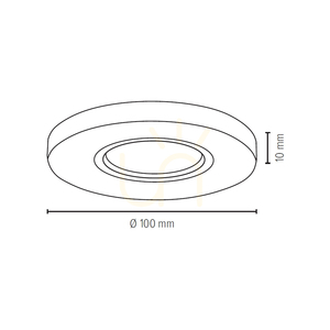 Lampa de tavan rotundă Vitar, include 1 bec LED GU10 de 6 W, gri/crom, Ø 10 cm small 3