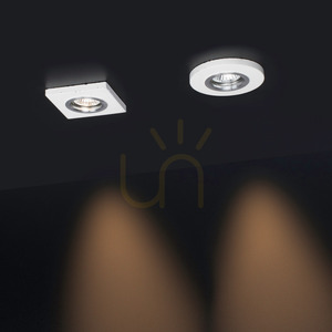 Lampa de tavan rotundă Vitar, include 1 bec LED GU10 de 6 W, alb/crom, Ø 10 cm small 1