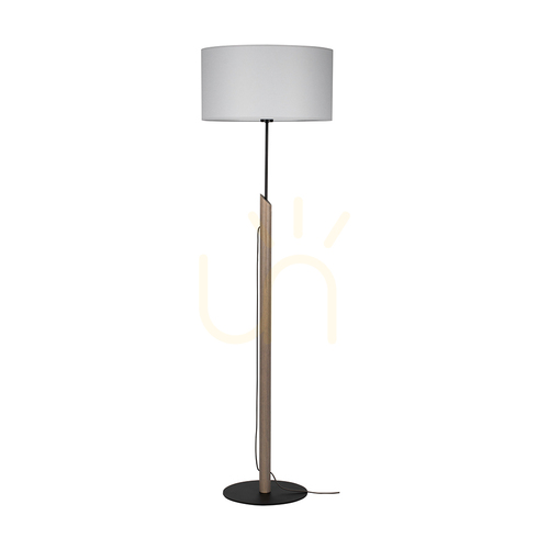 Verifica Lampa de podea Compago 1xE27 60 W, pin gri/negru/antracit, împletită/gri, Ø 45 cm