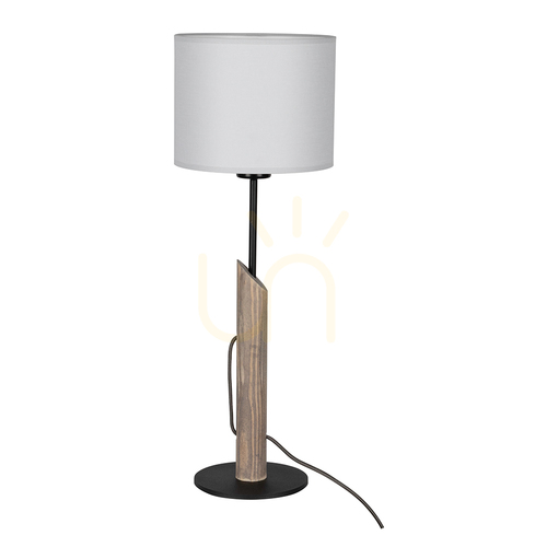 Verifica Lampa de masă Compago, 1xE27, Max. 40 W, pin gri/negru/antracit, împletit, gri, Ø 20 cm