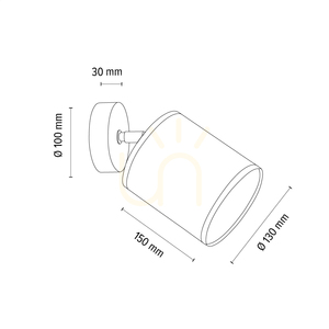Aplică de perete Honus 1xE27 Max. 25 W, stejar uleiat/crom/auriu, 25 cm small 1