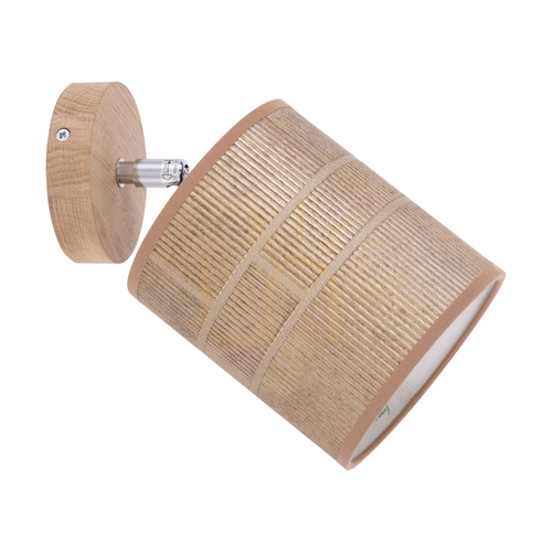 Verifica Aplică de perete Honus 1xE27 Max. 25 W, stejar uleiat/crom/auriu, 25 cm
