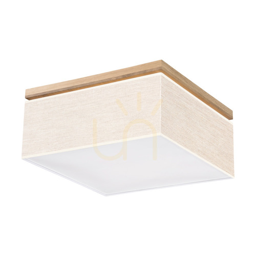Verifica Lampa de tavan Vertiga, 4xE27, Max. 25 W, stejar uleiat/bej-lăptos, 45 cm