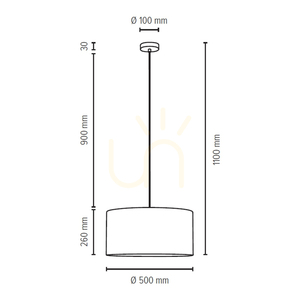 Lampa suspendată Kairo 1xE27 Max. 25 W, satinat/transparent/bej, Ø 50 cm small 1