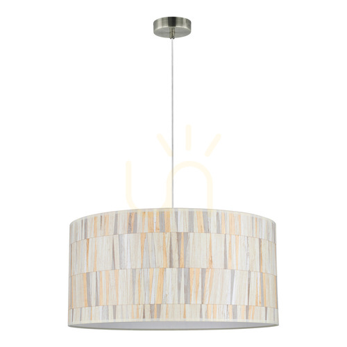 Verifica Lampa suspendată Kairo 1xE27 Max. 25 W, satinat/transparent/bej, Ø 50 cm