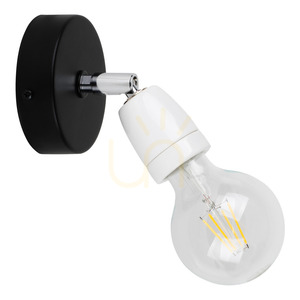Aplică de perete Corfu 1xE27 Max. 25 W, negru/alb, 13 cm small 0