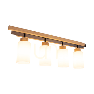 Lampa de tavan Mostar 4xE27 Max. 60 W, stejar uleiat/negru/alb, 75 cm small 1