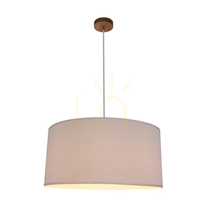Lampa suspendată Lorios 1xE27 Max. 60 W, stejar tratat cu ulei/transparent/celuloză albă, Ø 50 cm small 1