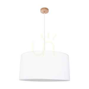 Lampa suspendată Lorios 1xE27 Max. 60 W, stejar tratat cu ulei/transparent/celuloză albă, Ø 50 cm small 0