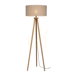 Lampa de podea Emmo, 1xE27, Max. 60 W, pin vopsit/PVC negru/bej small 1